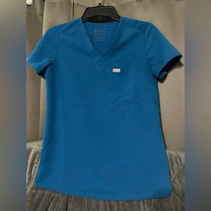 FIGS Alps Blue Catarina Scrub Top Size XXS